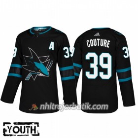 Barn Ishockey San Jose Sharks Tröja Logan Couture 39 Alternate Adidas 2018-19 Authentic